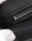 Pre-Loved Peekaboo Handbag Leather Mini with Silver Hardware, Black