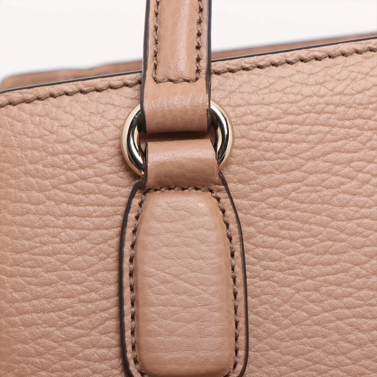 Pre-Loved Soho Tote Leather Small with Gold Hardware, Beige