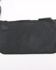 Pre-Loved Logo Print Drawstring Backpack Leather Medium with Black Hardware, Black