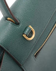 Pre-Loved Belt Bag Handbag Leather Micro with Gold Hardware, Green