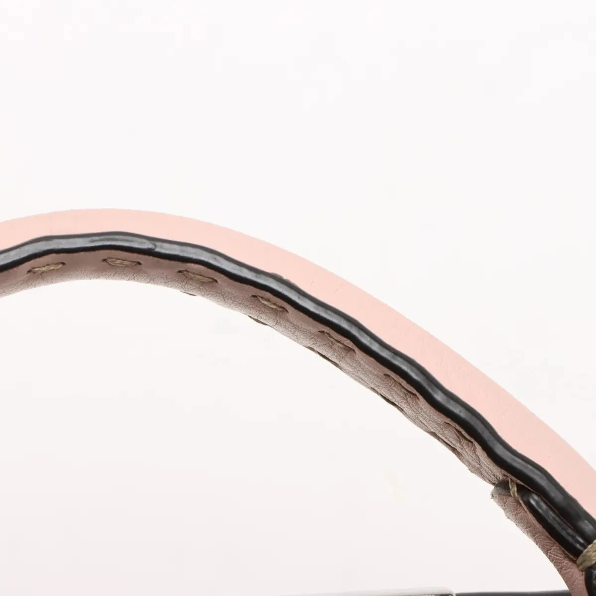 Pre-Loved Peekaboo Selleria Handbag Leather Mini with Silver Hardware, Pink