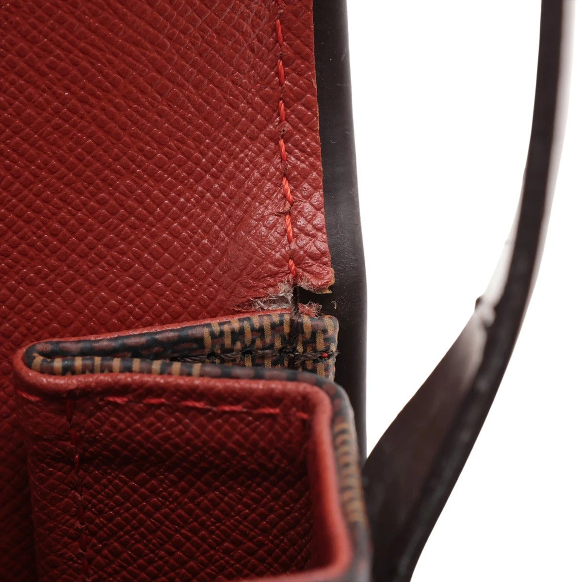 Pre-Loved Tribeca Shoulder Bag Damier Coated Canvas with Gold Hardware, Brown
