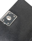Pre-Loved Boy Shoulder Bag Chevron Leather Small with Silver Hardware, Black