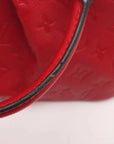 Pre-Loved Mazarine Tote Monogram Leather PM with Gold Hardware, Red