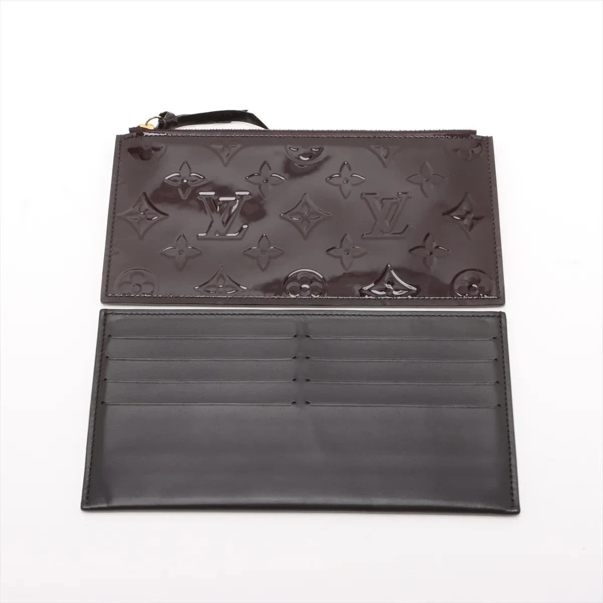 Pre-Loved Pochette Félicie Crossbody Bag Monogram Patent Leather with Gold Hardware, Amarante