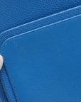 Pre-Loved Classic Double Flap Shoulder Bag Quilted Leather Jumbo with Ruthenium Hardware, Blue