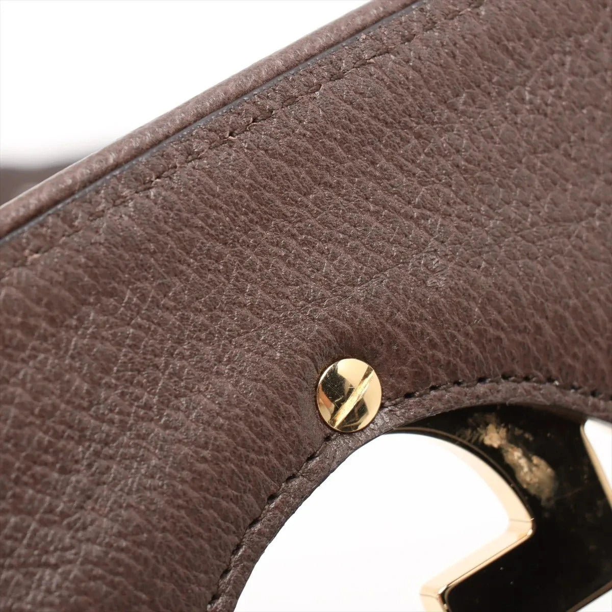 Pre-Loved Blondie Shoulder Bag GG Supreme Coated Canvas with Gold Hardware, Beige/Ebony