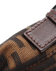 Pre-Loved Mamma Baguette Shoulder Bag Zucca Coated Canvas with Silver Hardware, Brown