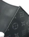 Pre-Loved Sac Plat Tote Monogram Coated Canvas with Silver Hardware, Black