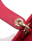 Pre-Loved Lady Dior Handbag Cannage Leather Medium with Gold Hardware, Pink