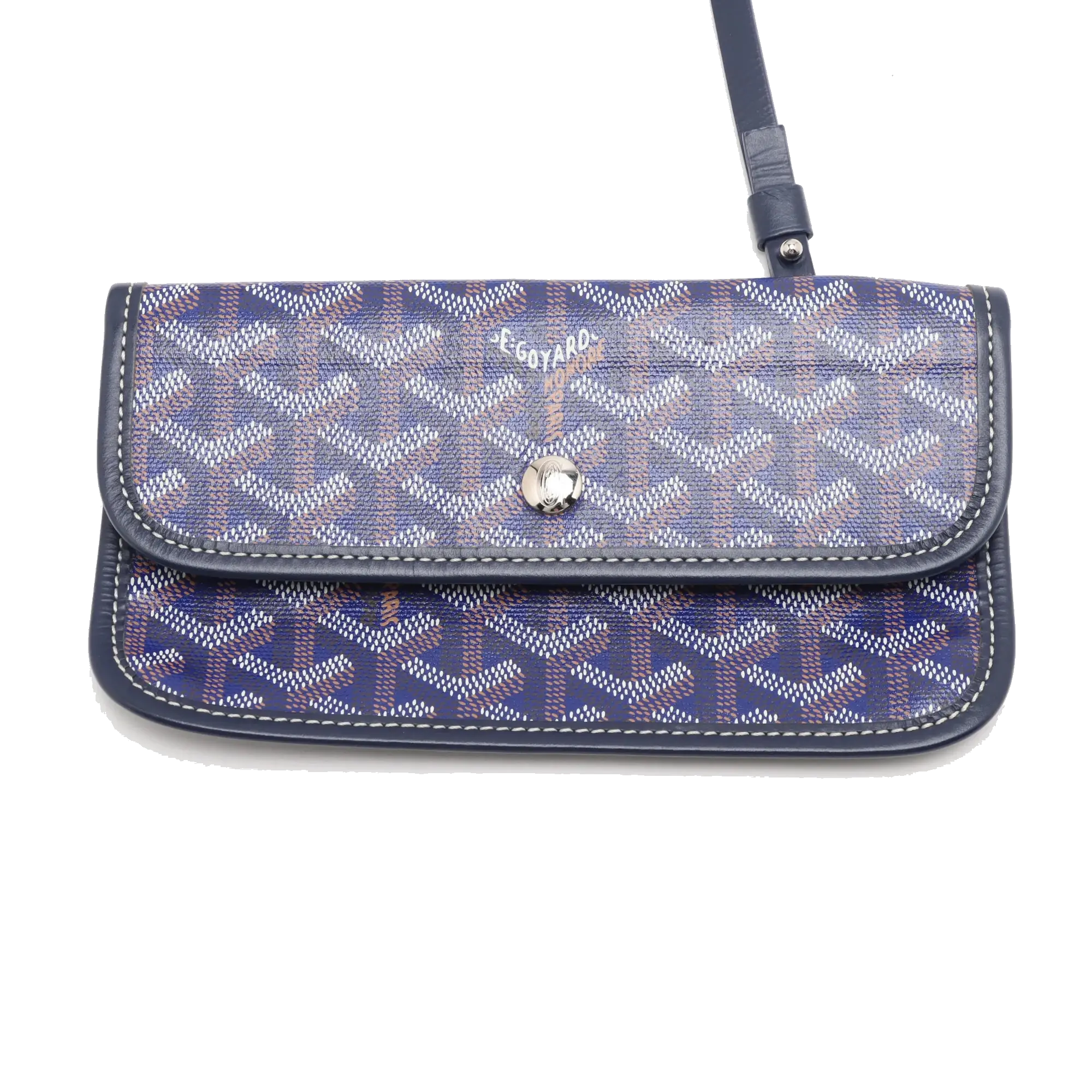 Pre-Loved Saint Louis Tote Goyardine Coated Canvas PM, Navy Blue