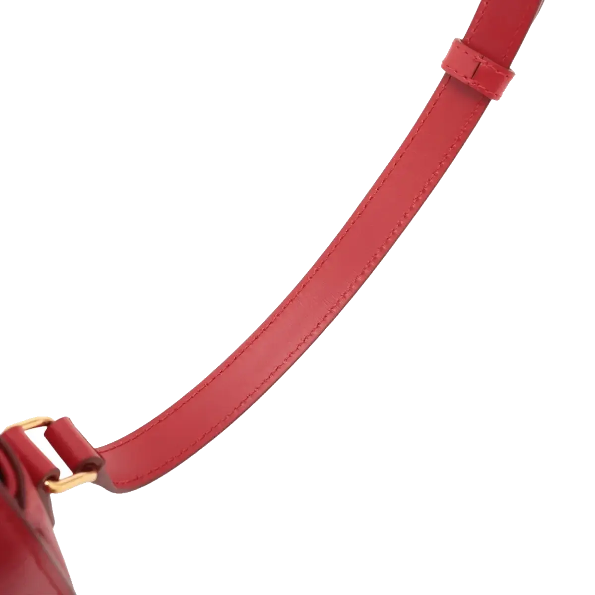 Pre-Loved Triomphe Shoulder Bag Leather Teen with Gold Hardware, Red