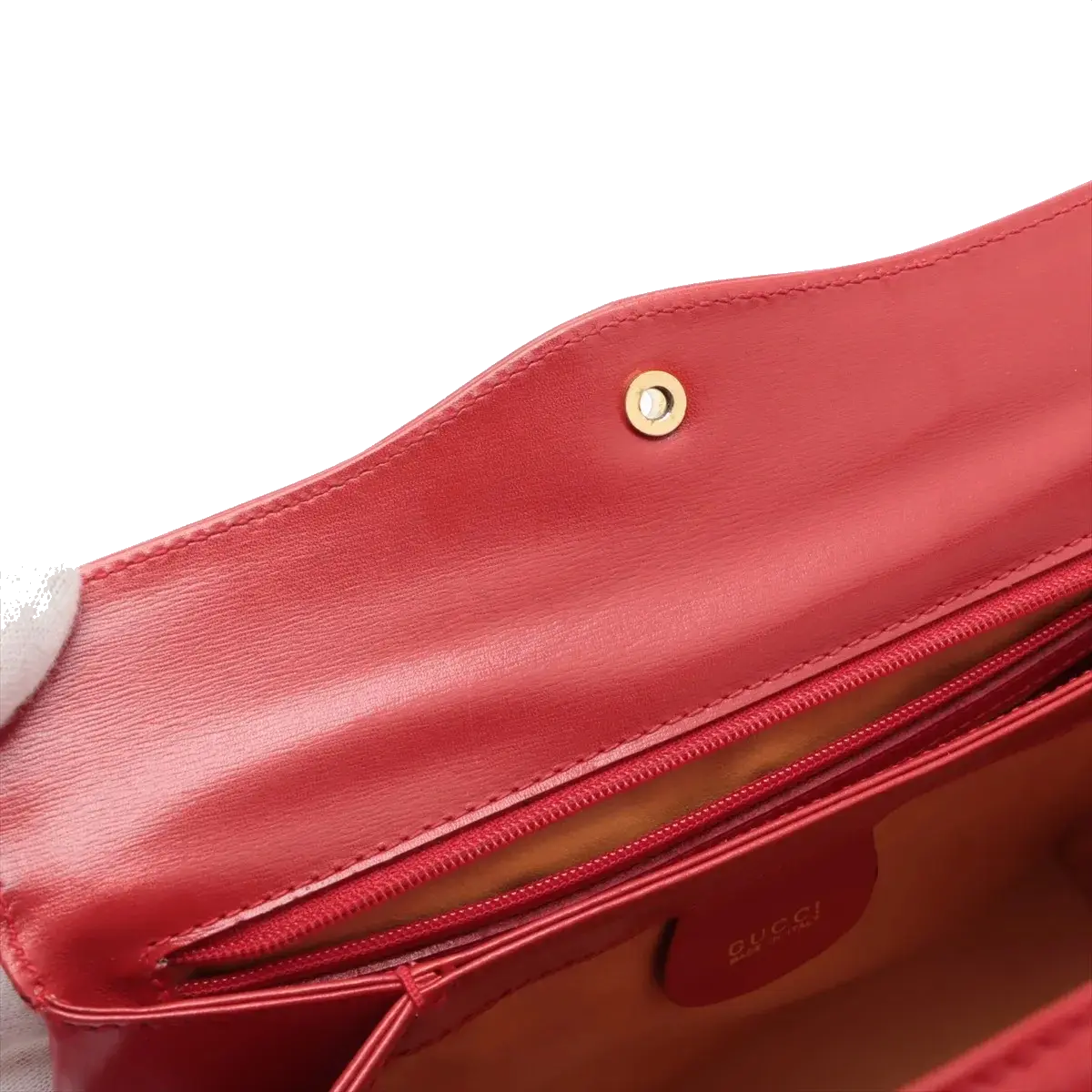Pre-Loved Handbag Leather with Gold Hardware, Red