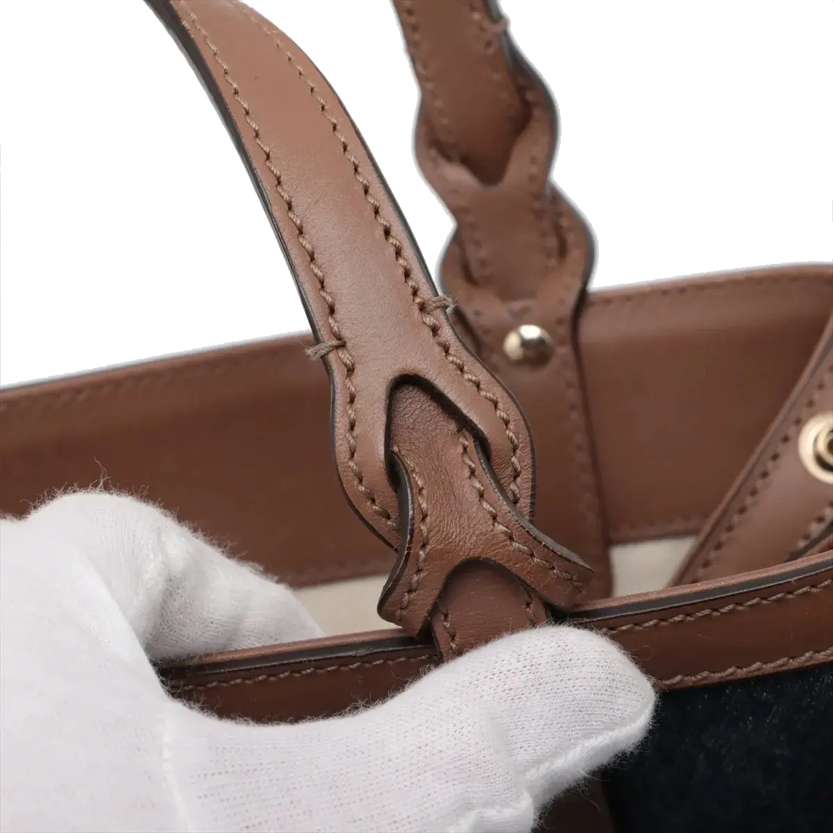Pre-Loved Craft Tote Denim with Gold Hardware, Blue