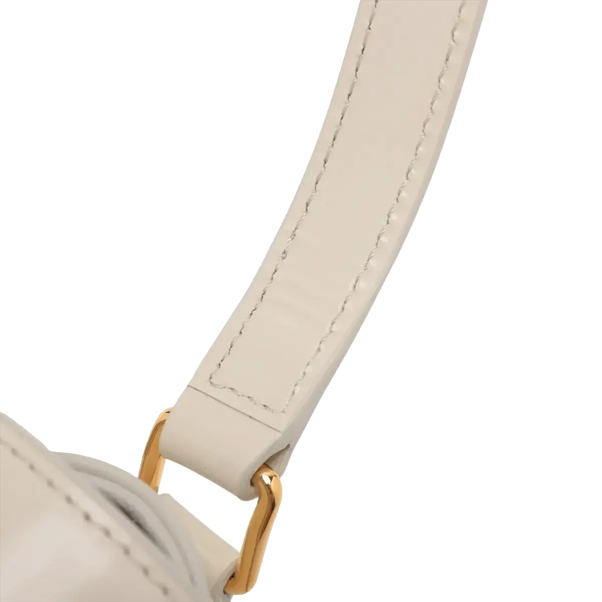 Pre-Loved Triomphe Shoulder Bag Leather Teen with Gold Hardware, White
