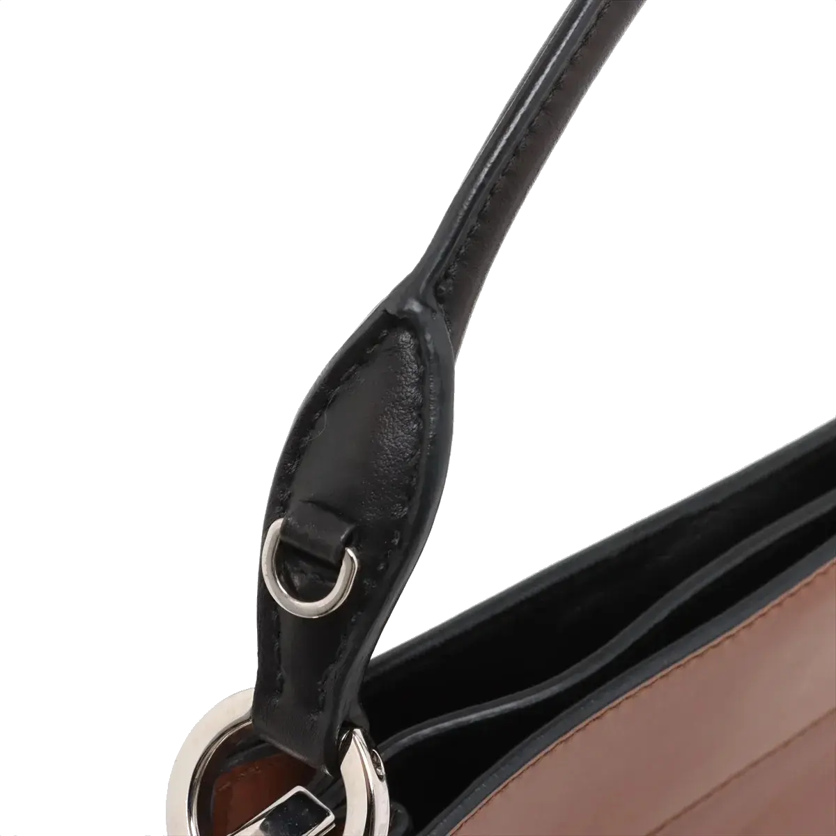 Pre-Loved Margit Handbag Leather Small with Silver Hardware, Brown