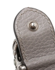 Pre-Loved Dionysus Super Mini Crossbody Bag Leather with Aged Silver Hardware, Gray