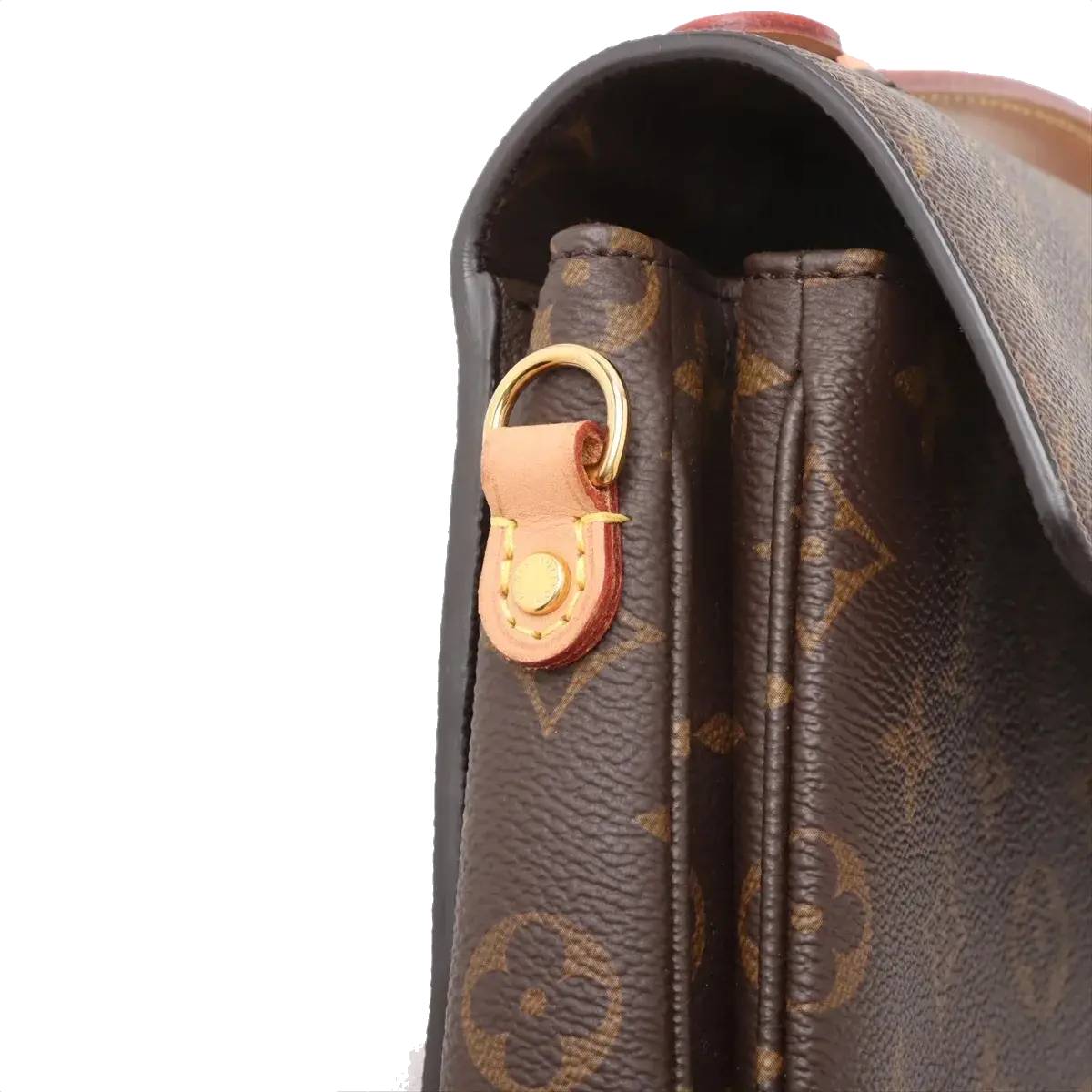 Pre-Loved Pochette Métis Crossbody Bag Monogram Coated Canvas with Gold Hardware, Brown