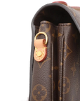 Pre-Loved Pochette Métis Crossbody Bag Monogram Coated Canvas with Gold Hardware, Brown