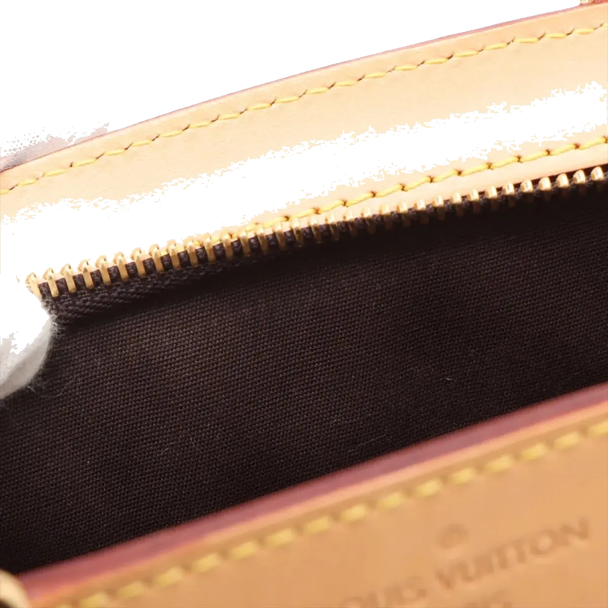 Pre-Loved Brea Handbag Monogram Patent Leather MM with Gold Hardware, Amarante