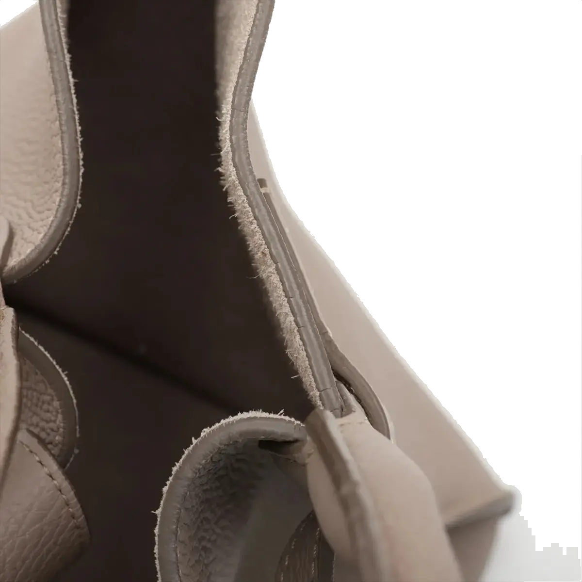 Pre-Loved Big Bag Tote Leather Small with Silver Hardware, Taupe