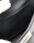 Pre-Loved Peekaboo Handbag Leather Mini with Silver Hardware, Black