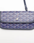 Pre-Loved Saint Louis Tote Goyardine Coated Canvas PM, Navy Blue