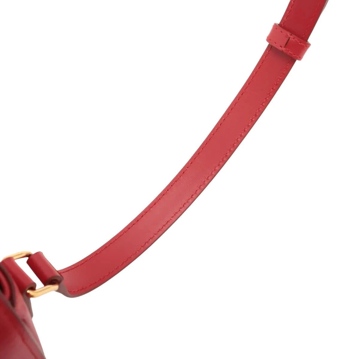 Pre-Loved Triomphe Shoulder Bag Leather Teen with Gold Hardware, Red