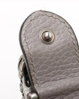 Pre-Loved Dionysus Super Mini Crossbody Bag Leather with Aged Silver Hardware, Gray