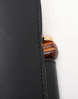 Pre-Loved Nymphaea Handbag Leather Small with Gold Hardware, Black
