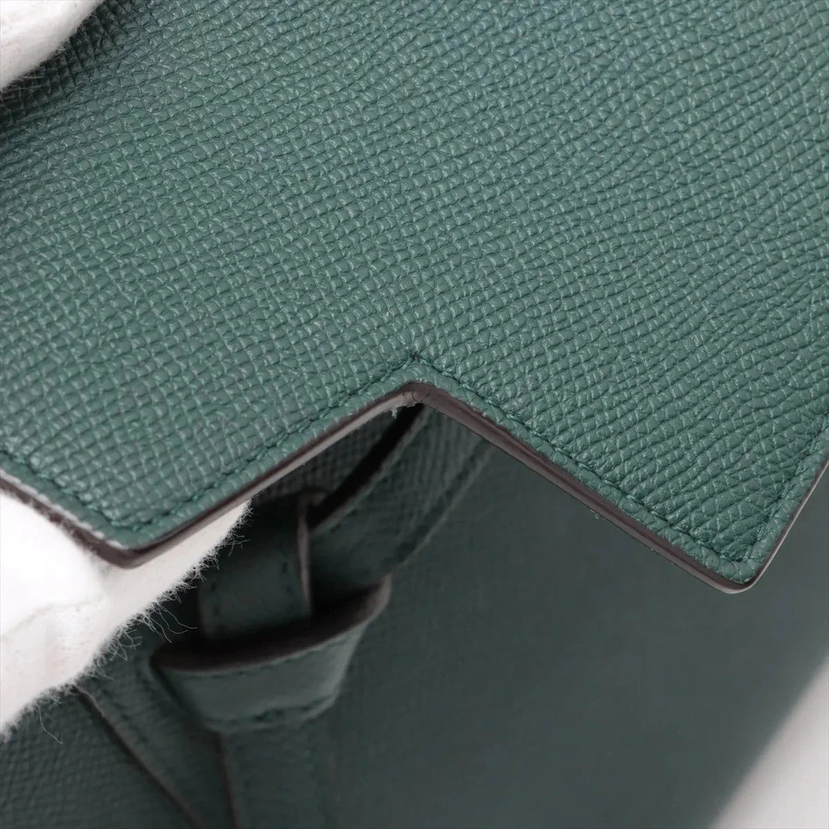 Pre-Loved Belt Bag Handbag Leather Micro with Gold Hardware, Green