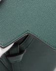 Pre-Loved Belt Bag Handbag Leather Micro with Gold Hardware, Green