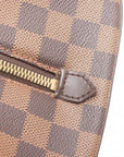Pre-Loved Ribera MM Handbag Damier Coated Canvas MM with Gold Hardware, Brown