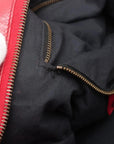 Pre-Loved City Handbag Leather with Matte Black Hardware, Red