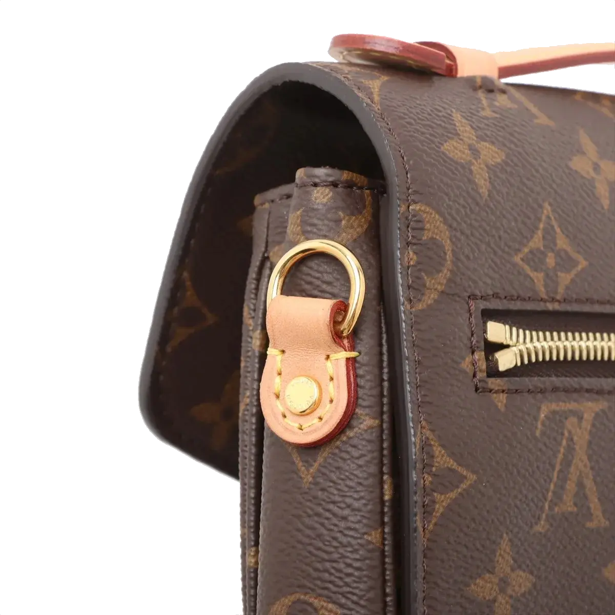 Pre-Loved Pochette Métis Crossbody Bag Monogram Coated Canvas with Gold Hardware, Brown