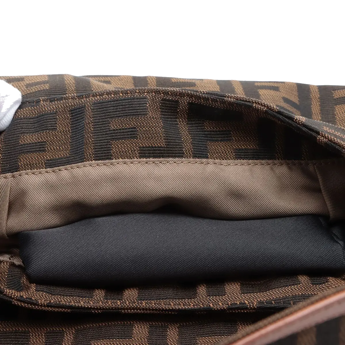 Pre-Loved Mia Shoulder Bag Zucca Coated Canvas with Gold Hardware, Brown