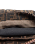 Pre-Loved Mia Shoulder Bag Zucca Coated Canvas with Gold Hardware, Brown
