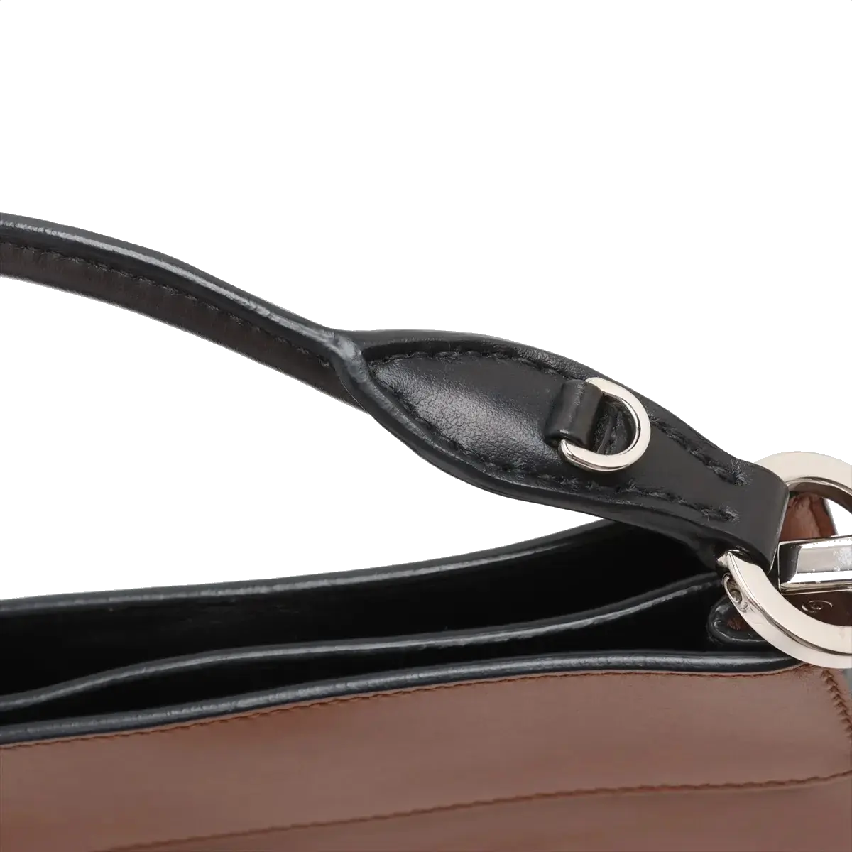 Pre-Loved Margit Handbag Leather Small with Silver Hardware, Brown