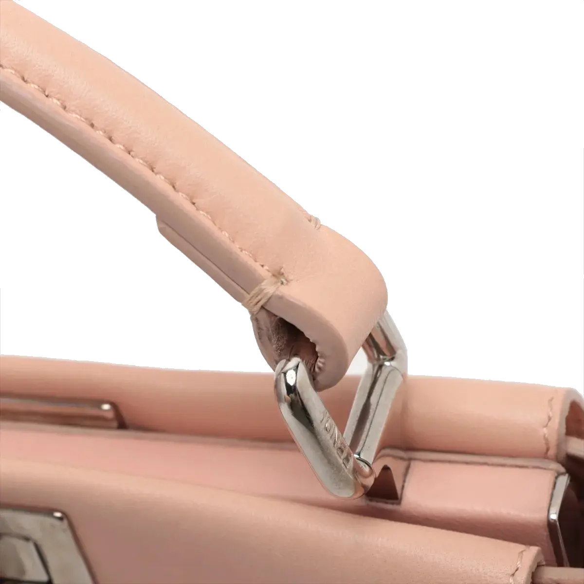 Pre-Loved Peekaboo Handbag Leather Mini with Silver Hardware, Pink