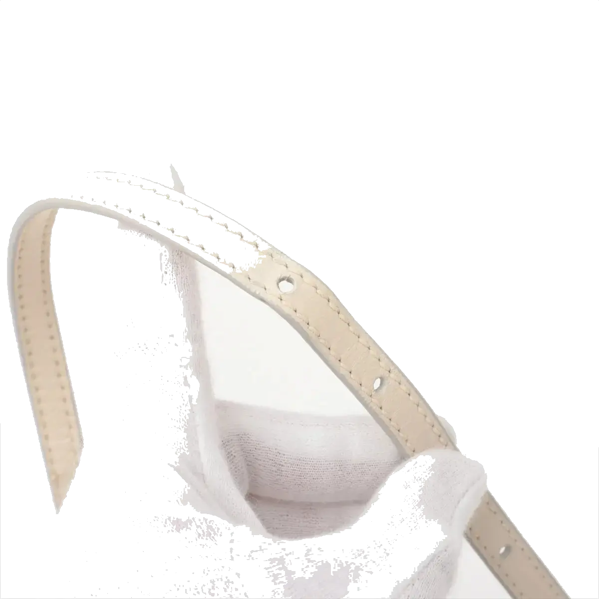 Pre-Loved Peekaboo Handbag Leather Mini with Silver Hardware, Ivory