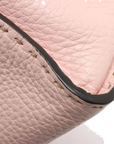 Pre-Loved Peekaboo Selleria Handbag Leather Mini with Silver Hardware, Pink