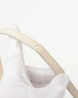 Pre-Loved Peekaboo Handbag Leather Mini with Silver Hardware, Ivory