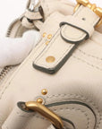 Pre-Loved Paddington Handbag Leather Medium with Aged Gold Hardware, Ivory