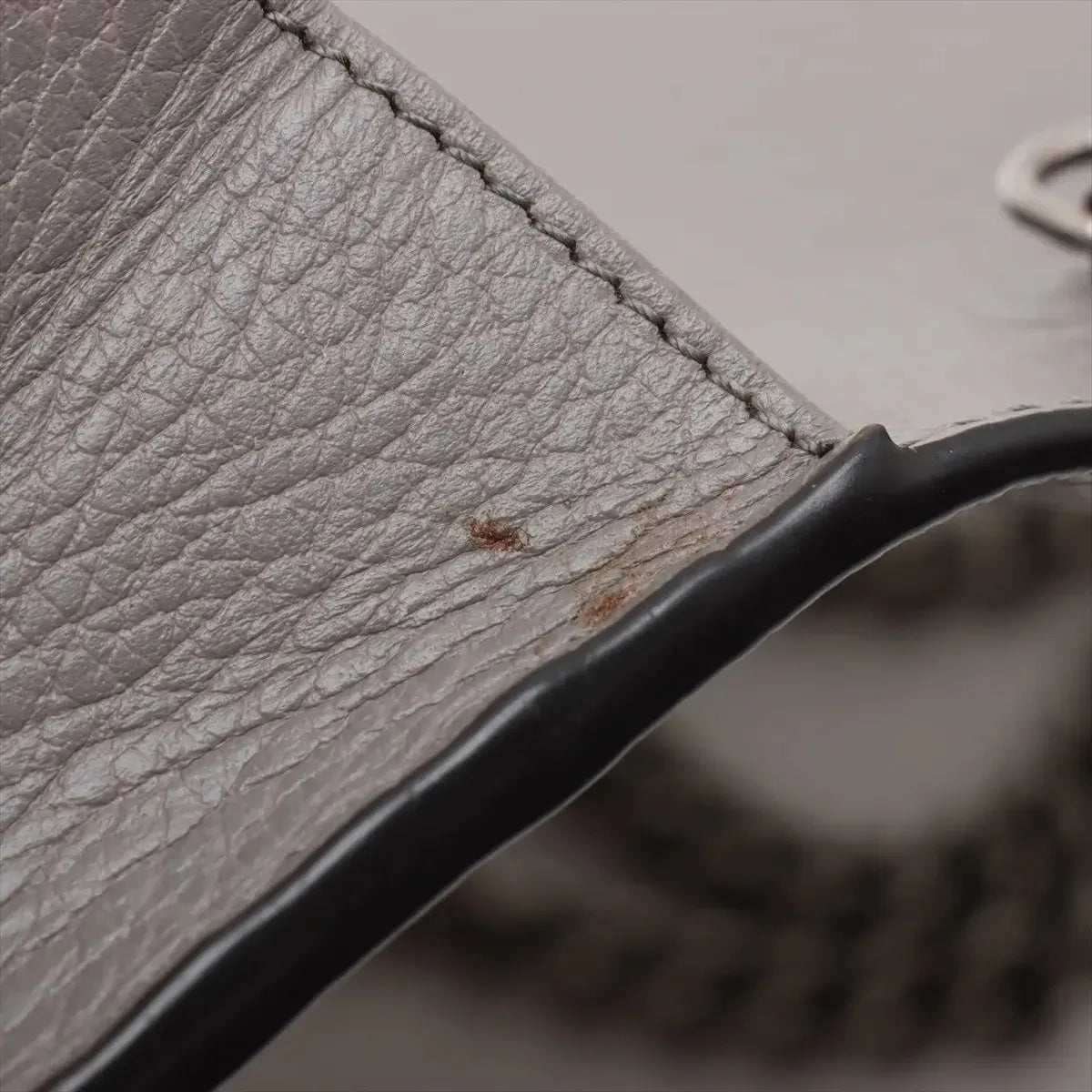 Pre-Loved Dionysus Super Mini Crossbody Bag Leather with Aged Silver Hardware, Gray