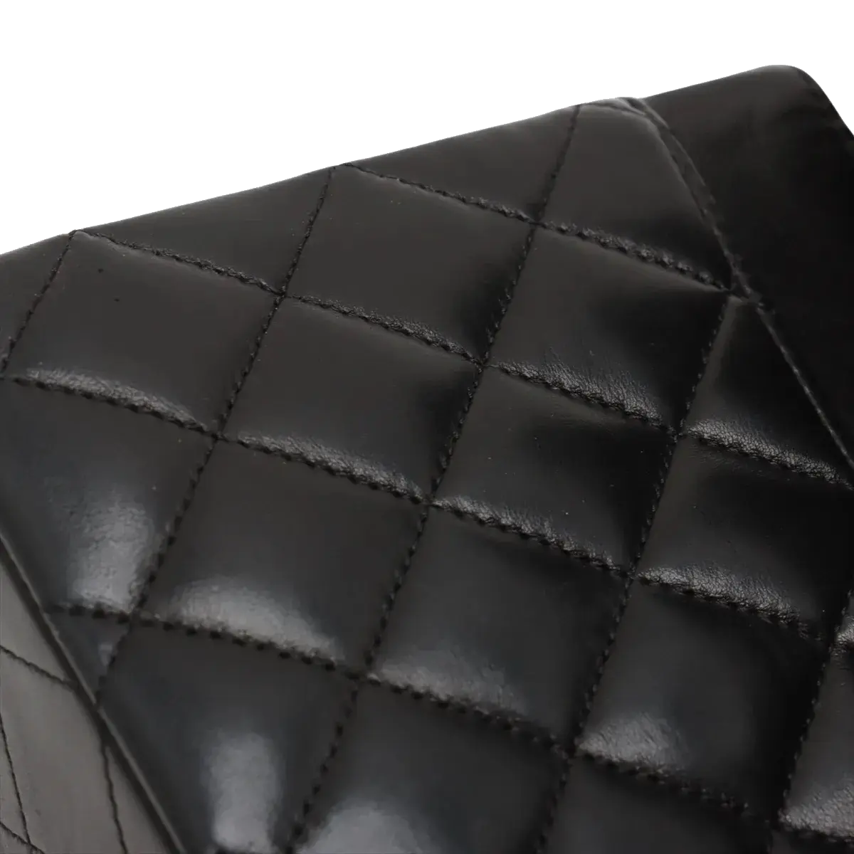 Pre-Loved Classic Double Flap Shoulder Bag Quilted Leather Medium with Gold Hardware, Black