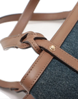 Pre-Loved Craft Tote Denim with Gold Hardware, Blue