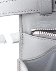 Pre-Loved Classic Box Shoulder Bag Leather Medium with Silver Hardware, Gray