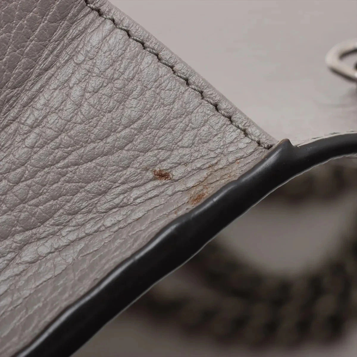 Pre-Loved Dionysus Super Mini Crossbody Bag Leather with Aged Silver Hardware, Gray