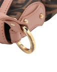 Pre-Loved Mia Shoulder Bag Zucca Coated Canvas with Gold Hardware, Brown