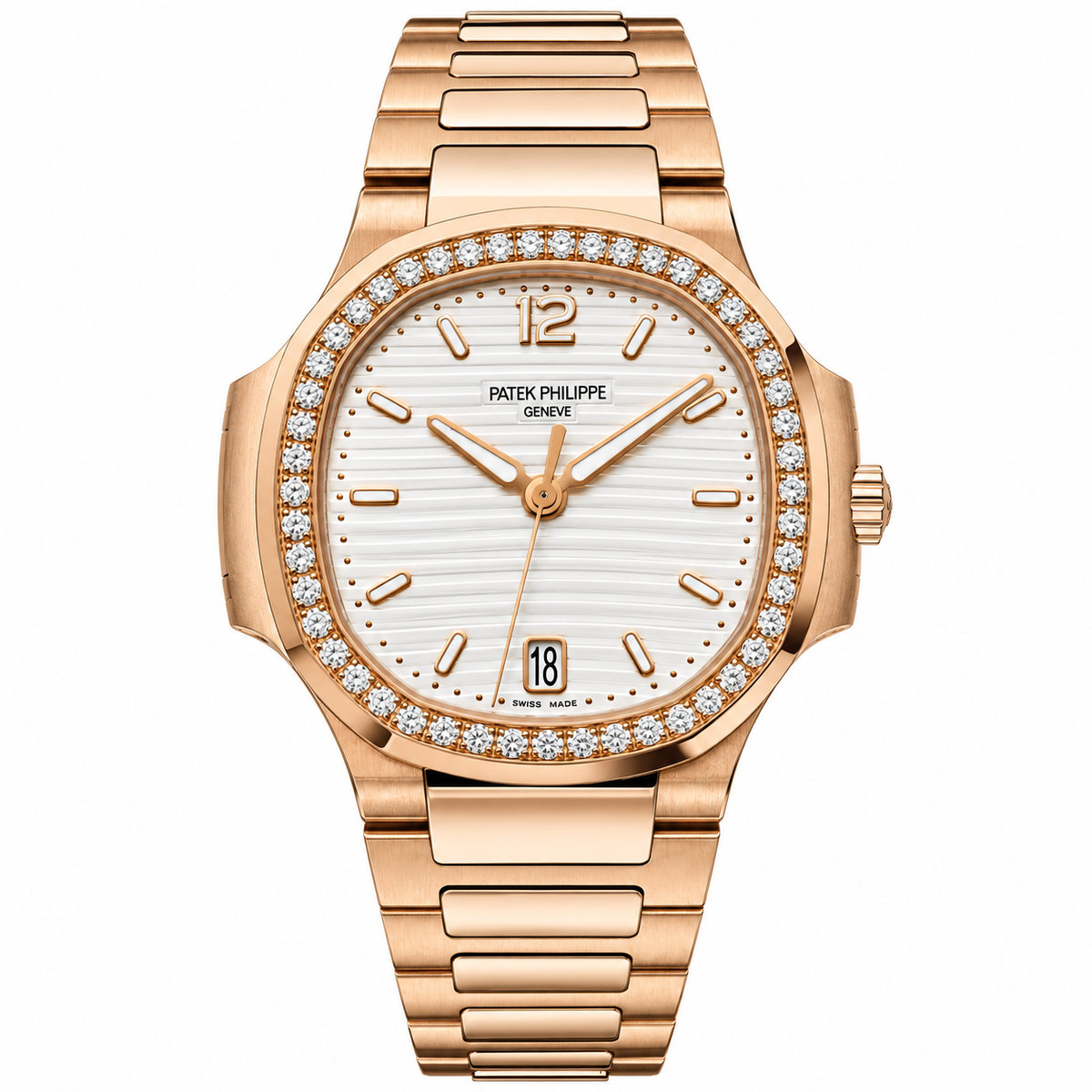 Pre-Loved Nautilus Ladies Date Sweep Seconds 7118/1200R-010, Champagne Dial